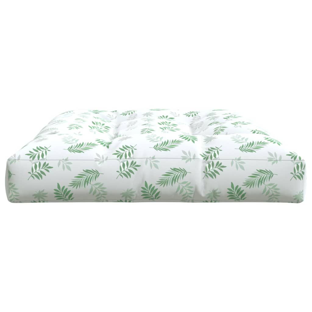 Pallet cushion leaf pattern 120x80x12 cm fabric
