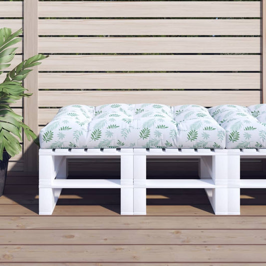 Pallet cushion leaf pattern 120x80x12 cm fabric