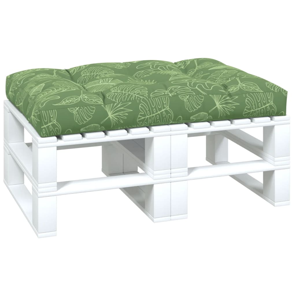 Pallet Cushion Leaf Pattern 120x80x12 cm Fabric