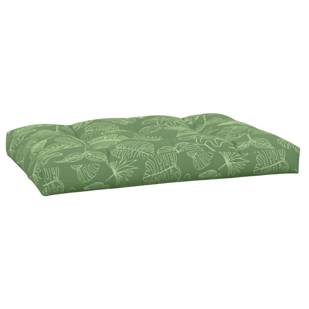 Pallet Cushion Leaf Pattern 120x80x12 cm Fabric