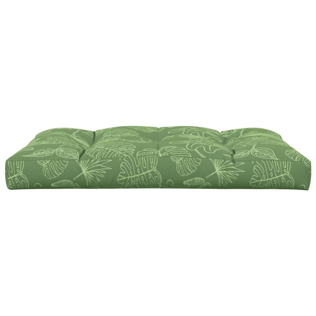 Pallet Cushion Leaf Pattern 120x80x12 cm Fabric