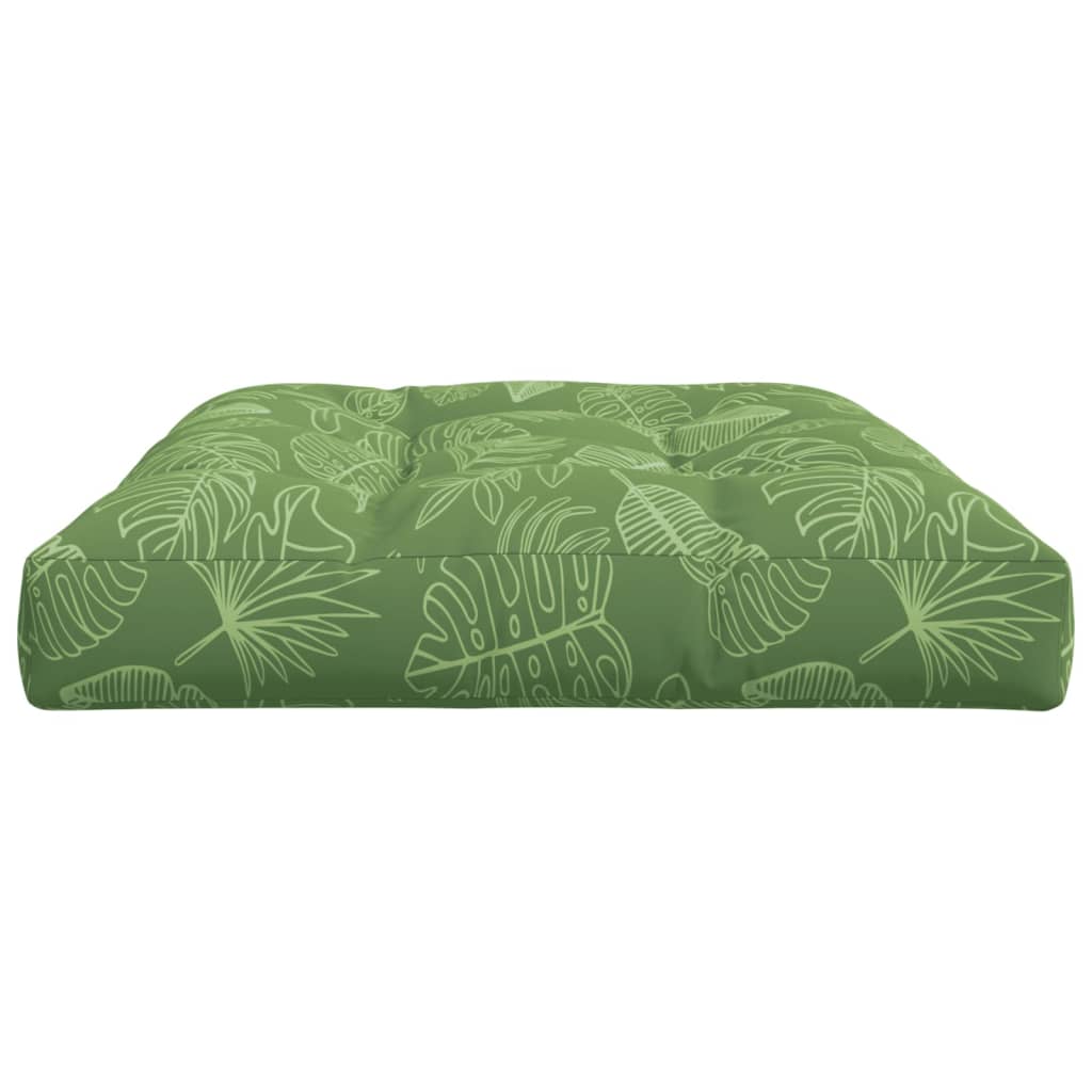 Pallet Cushion Leaf Pattern 120x80x12 cm Fabric