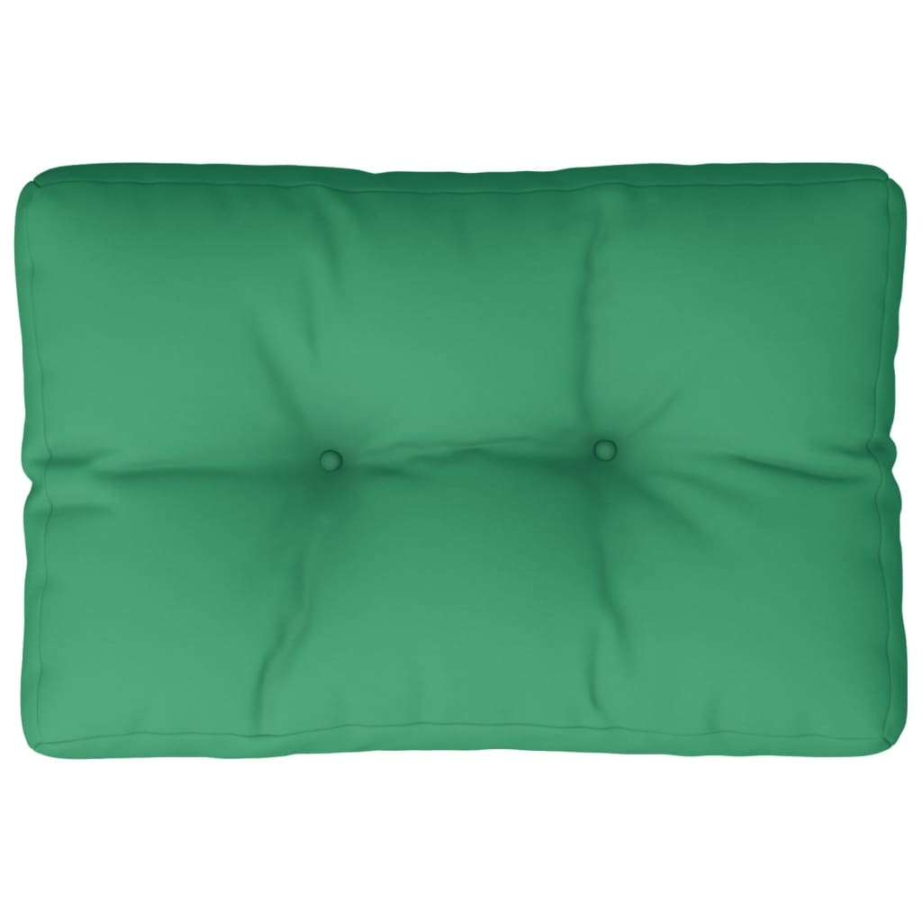 Coussin de palette vert 50x40x12 cm Tissu