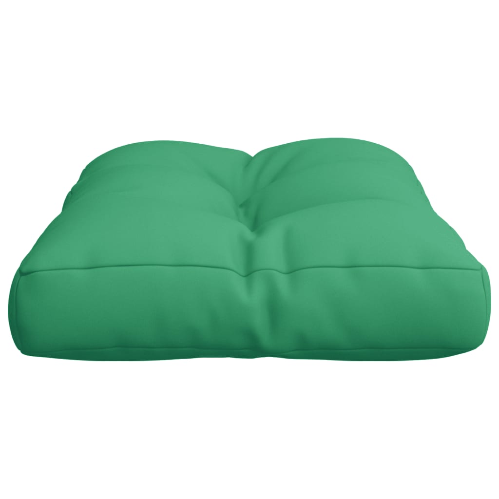 Coussin de palette vert 50x40x12 cm Tissu