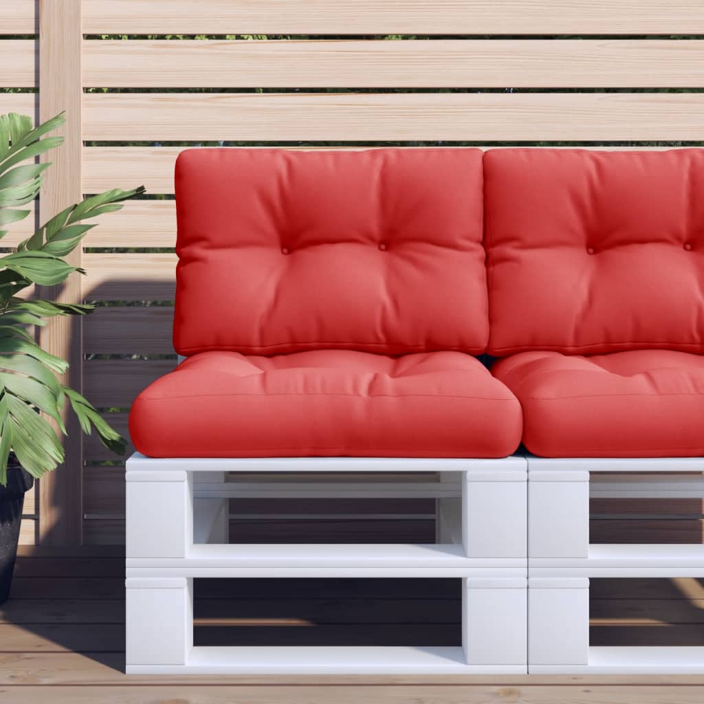 Pallet Cushion Red 50x40x12 cm Fabric