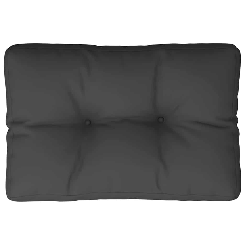 Coussin pour palette noir 50x40x12 cm tissu
