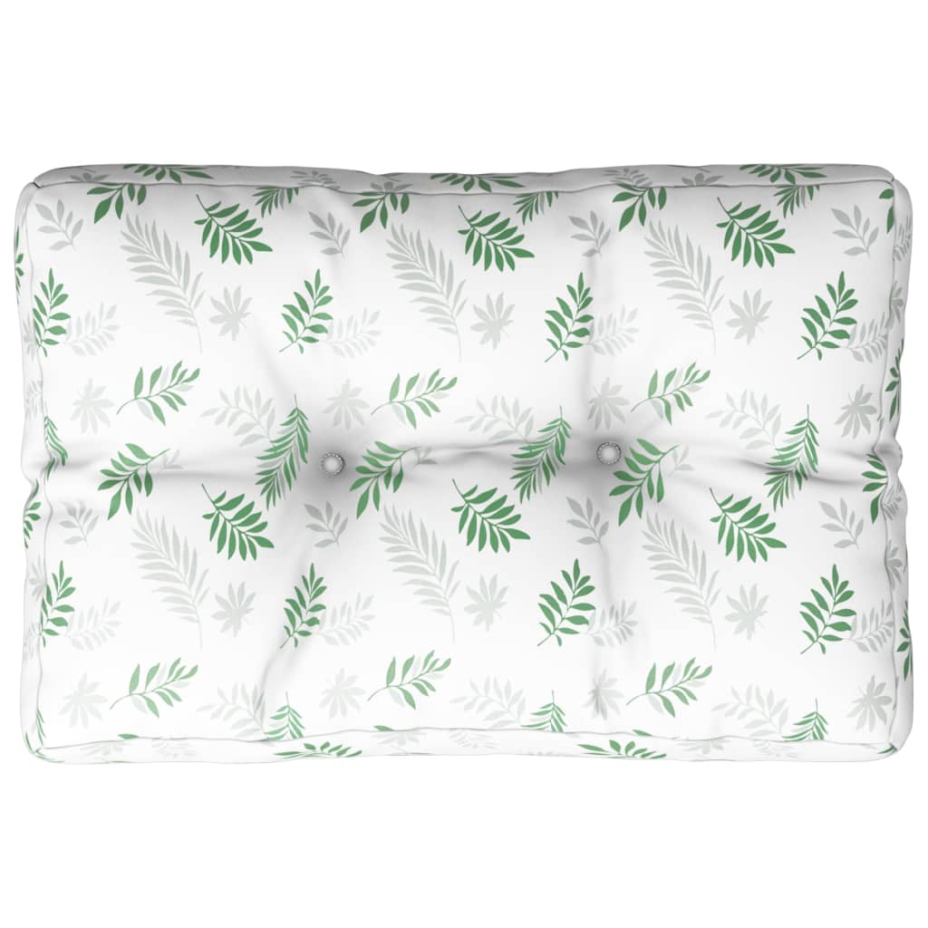 Pallet cushion leaf pattern 50x40x12 cm fabric