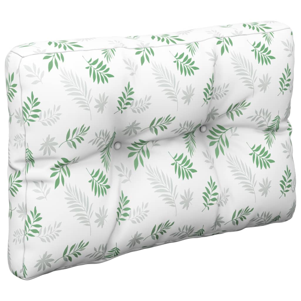 Pallet cushion leaf pattern 50x40x12 cm fabric