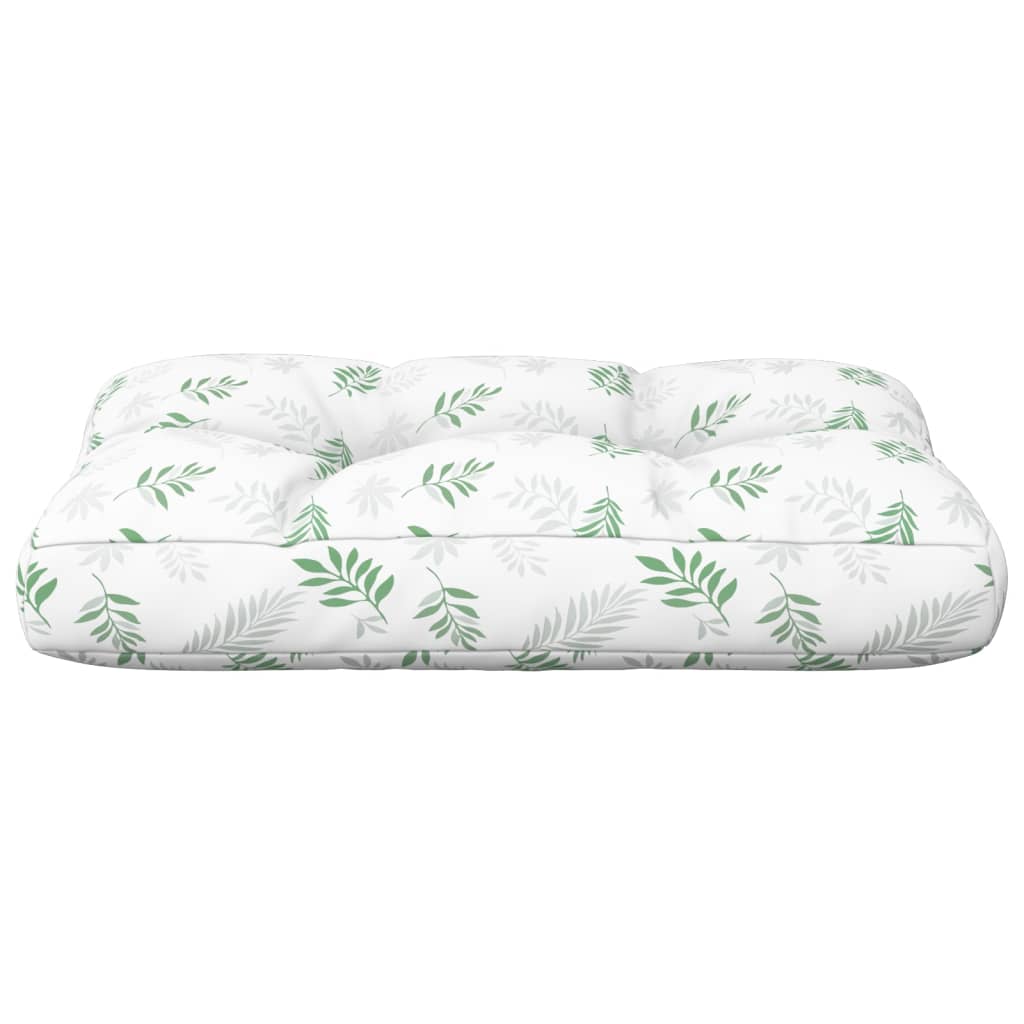Pallet cushion leaf pattern 50x40x12 cm fabric
