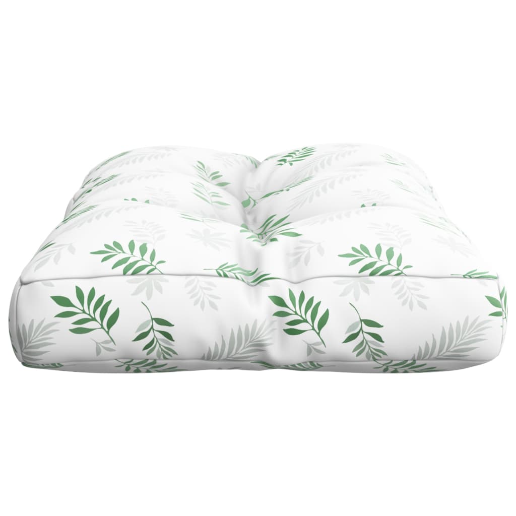 Pallet cushion leaf pattern 50x40x12 cm fabric