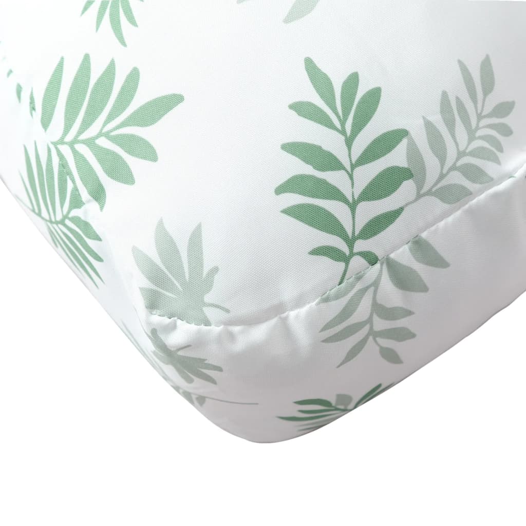 Pallet cushion leaf pattern 50x40x12 cm fabric