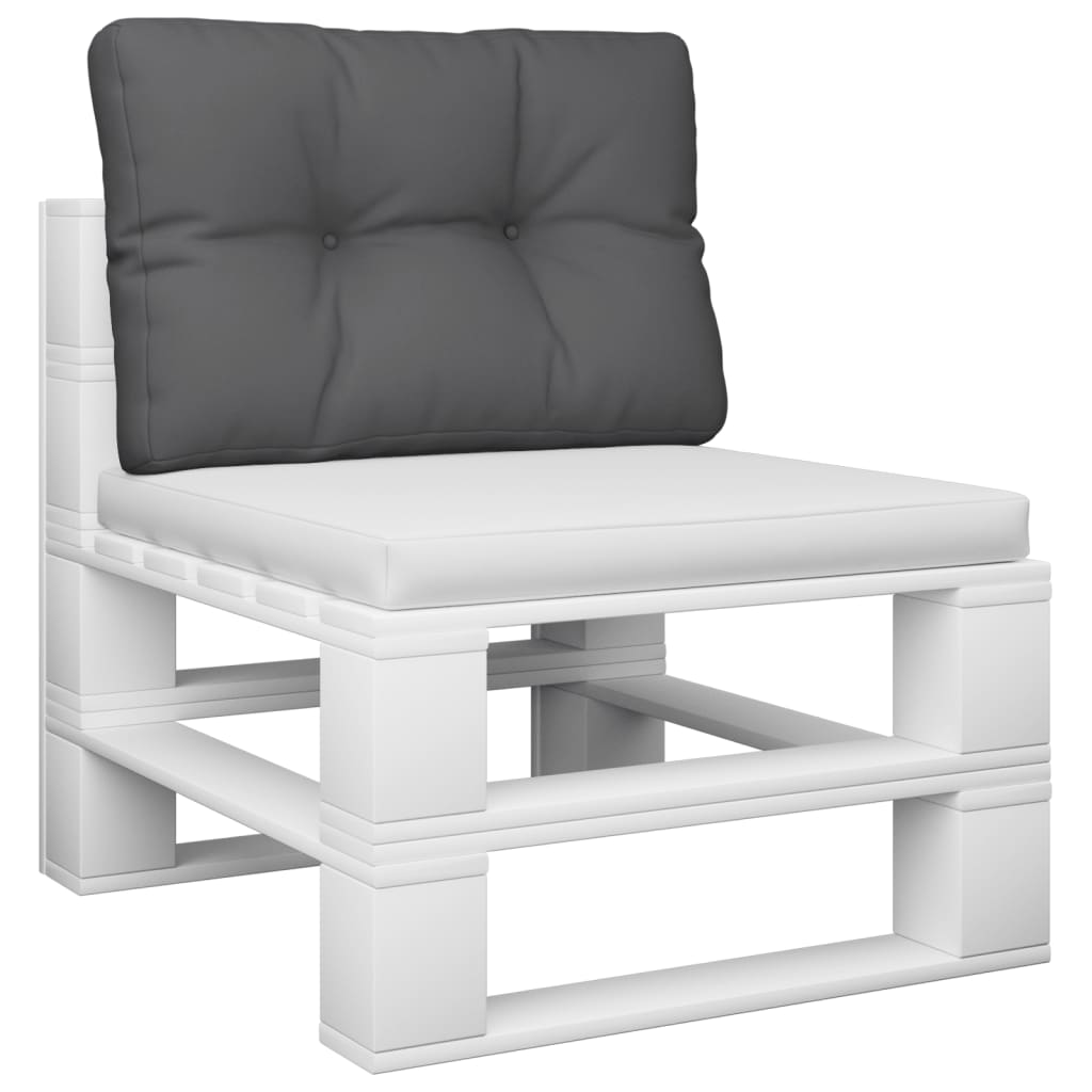 Coussin de palette Anthracite 60x40x12 cm Tissu