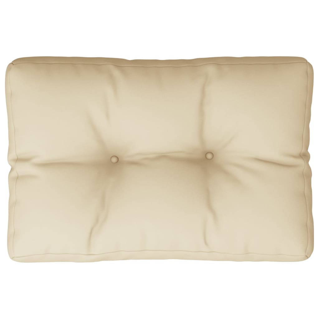 Pallet Cushion Beige 60x40x12 cm Fabric