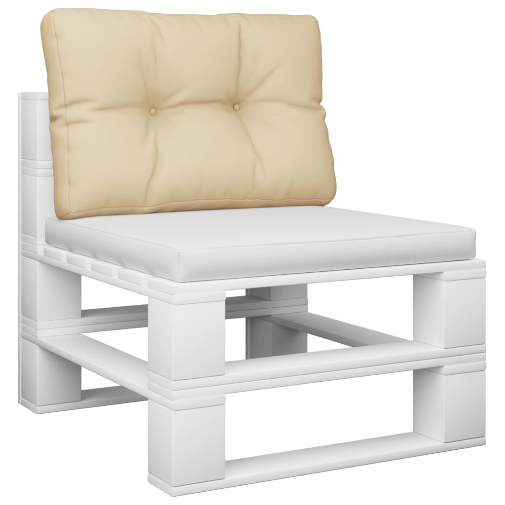 Pallet Cushion Beige 60x40x12 cm Fabric