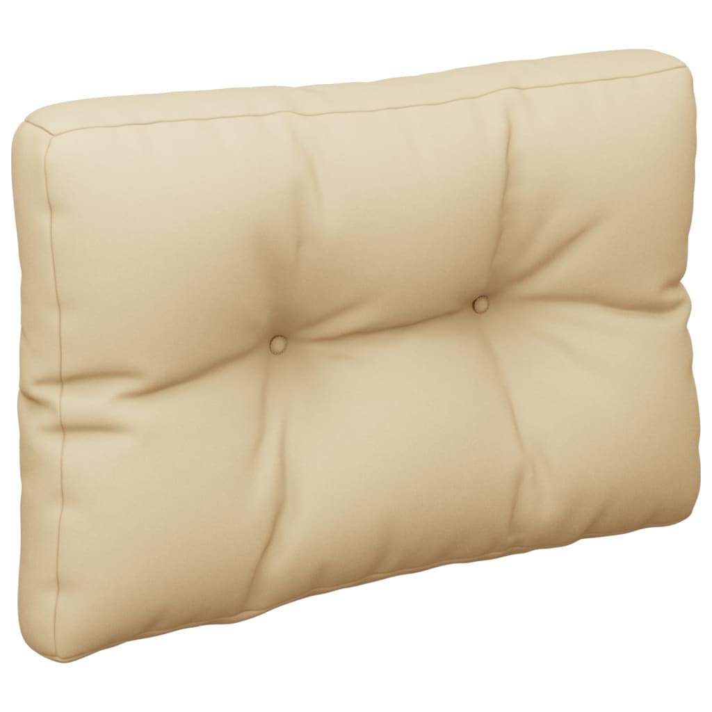 Pallet Cushion Beige 60x40x12 cm Fabric