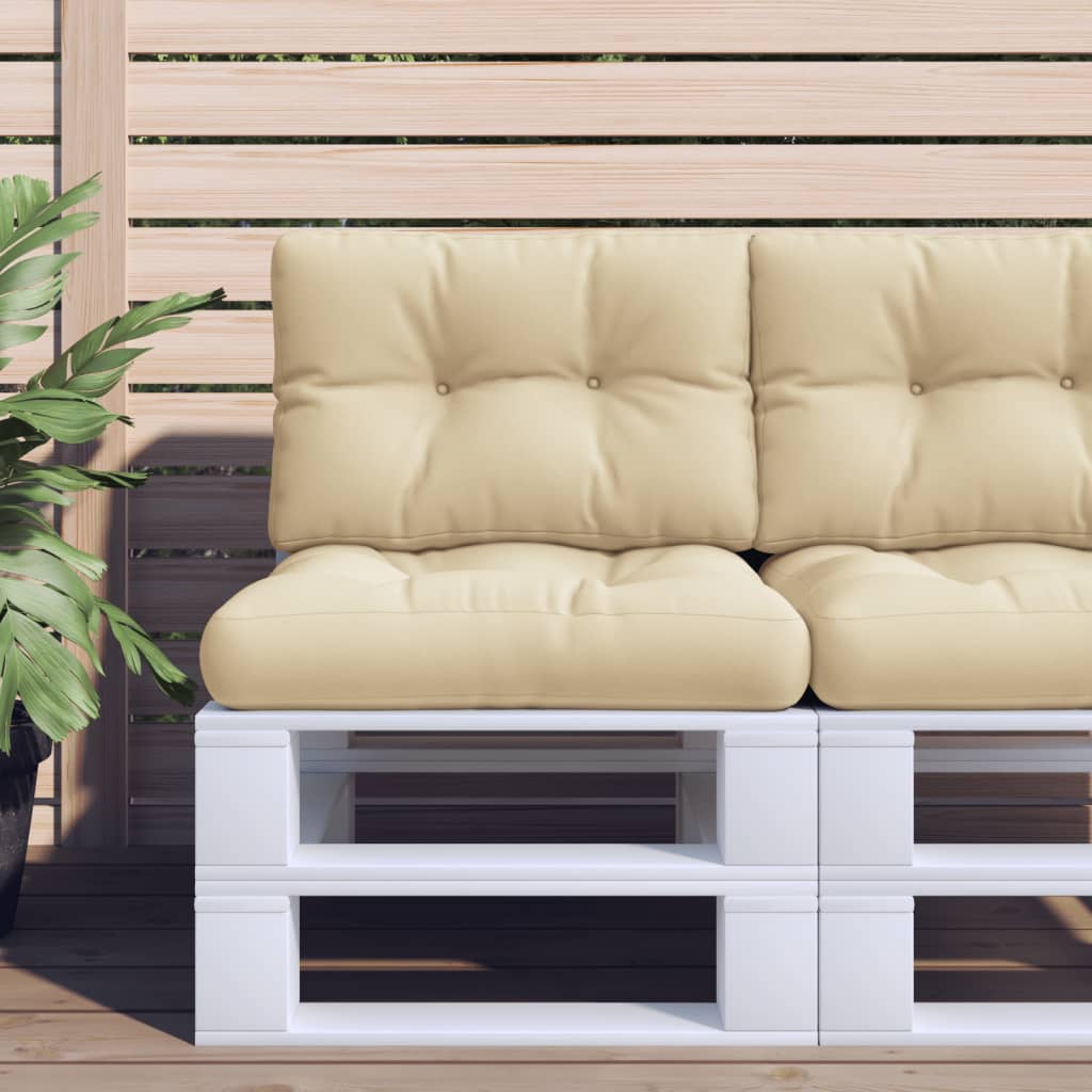 Pallet Cushion Beige 60x40x12 cm Fabric