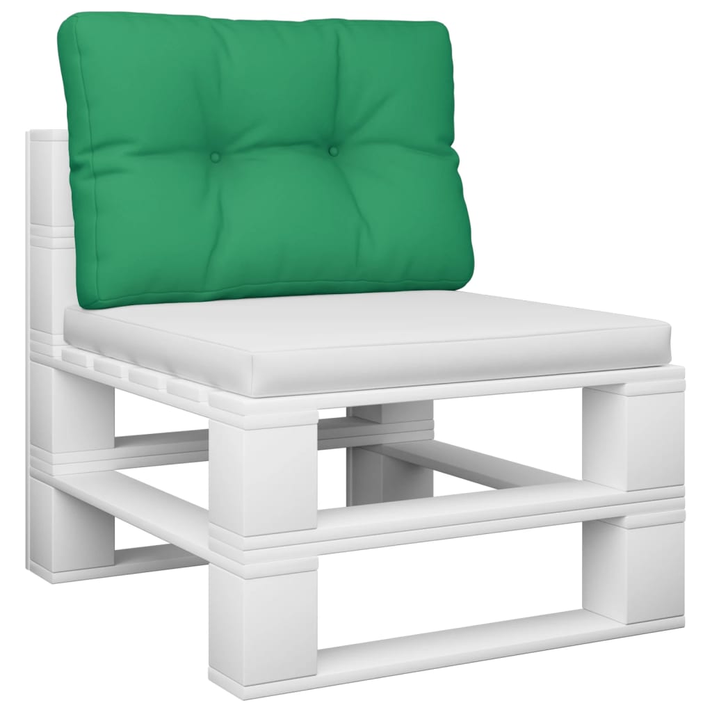 Coussin de palette vert 60x40x12 cm tissu