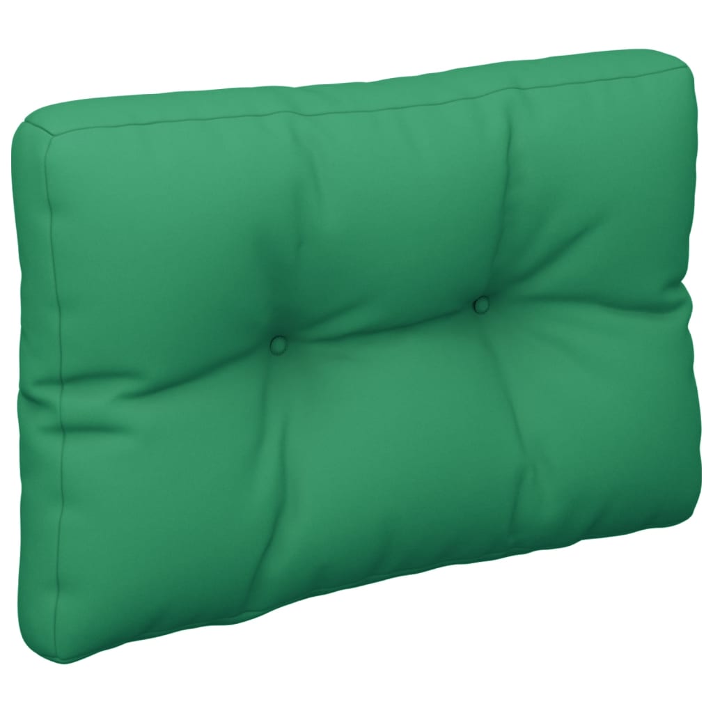Coussin de palette vert 60x40x12 cm tissu