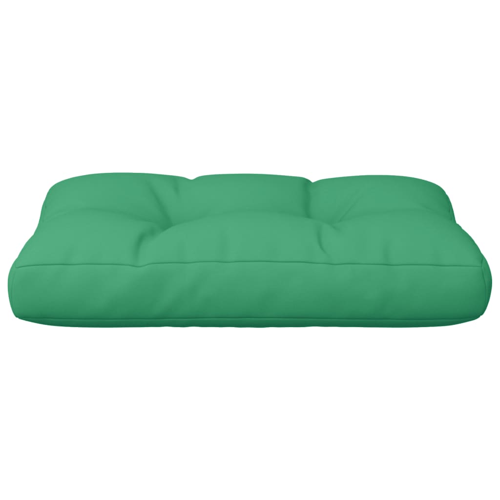 Coussin de palette vert 60x40x12 cm tissu