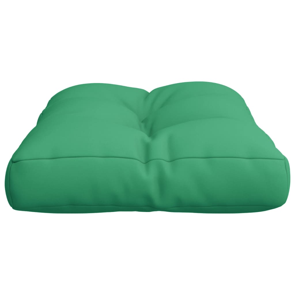Coussin de palette vert 60x40x12 cm tissu