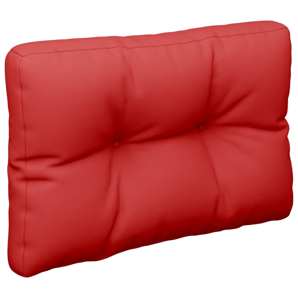 Coussin de palette rouge 60x40x12 cm Tissu
