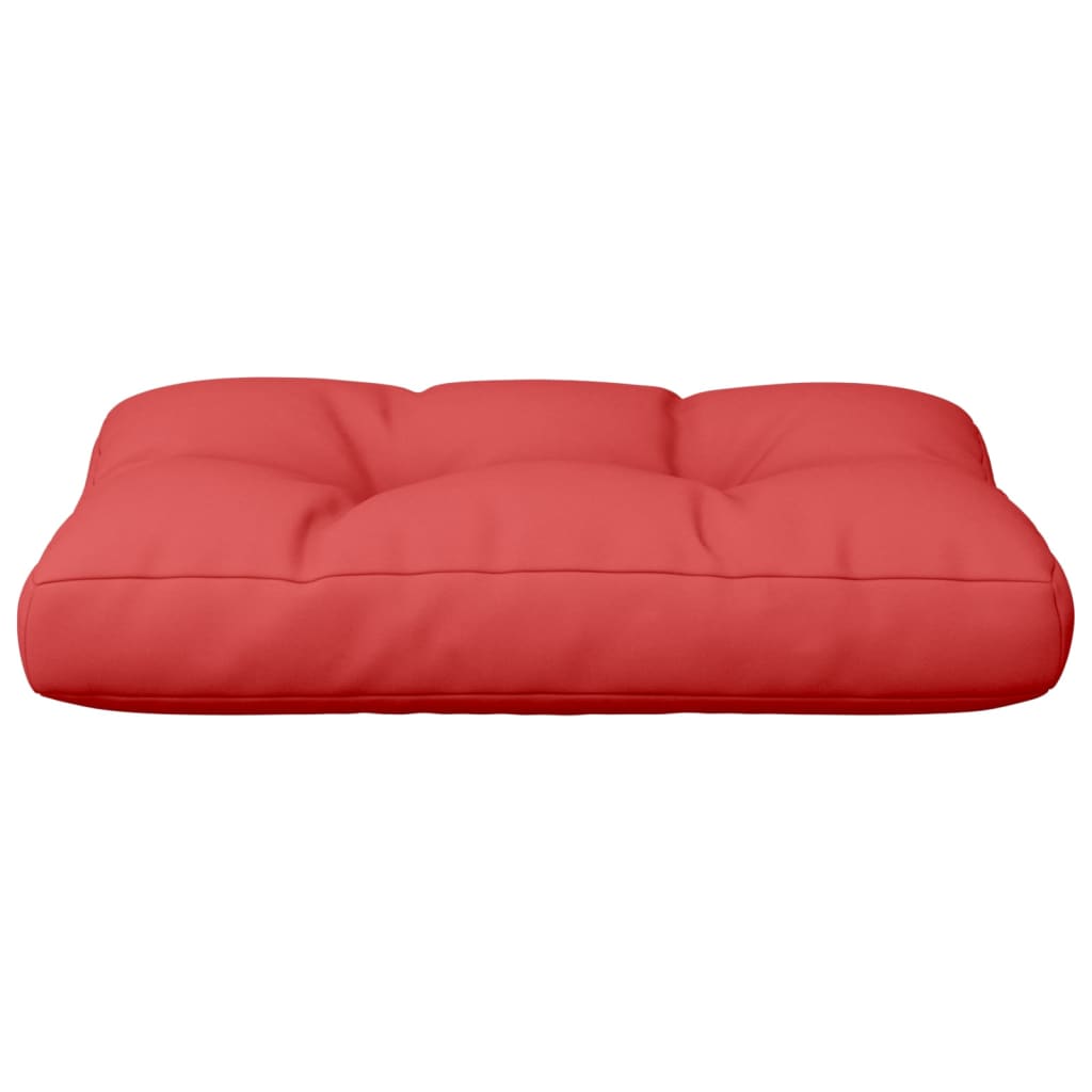 Coussin de palette rouge 60x40x12 cm Tissu