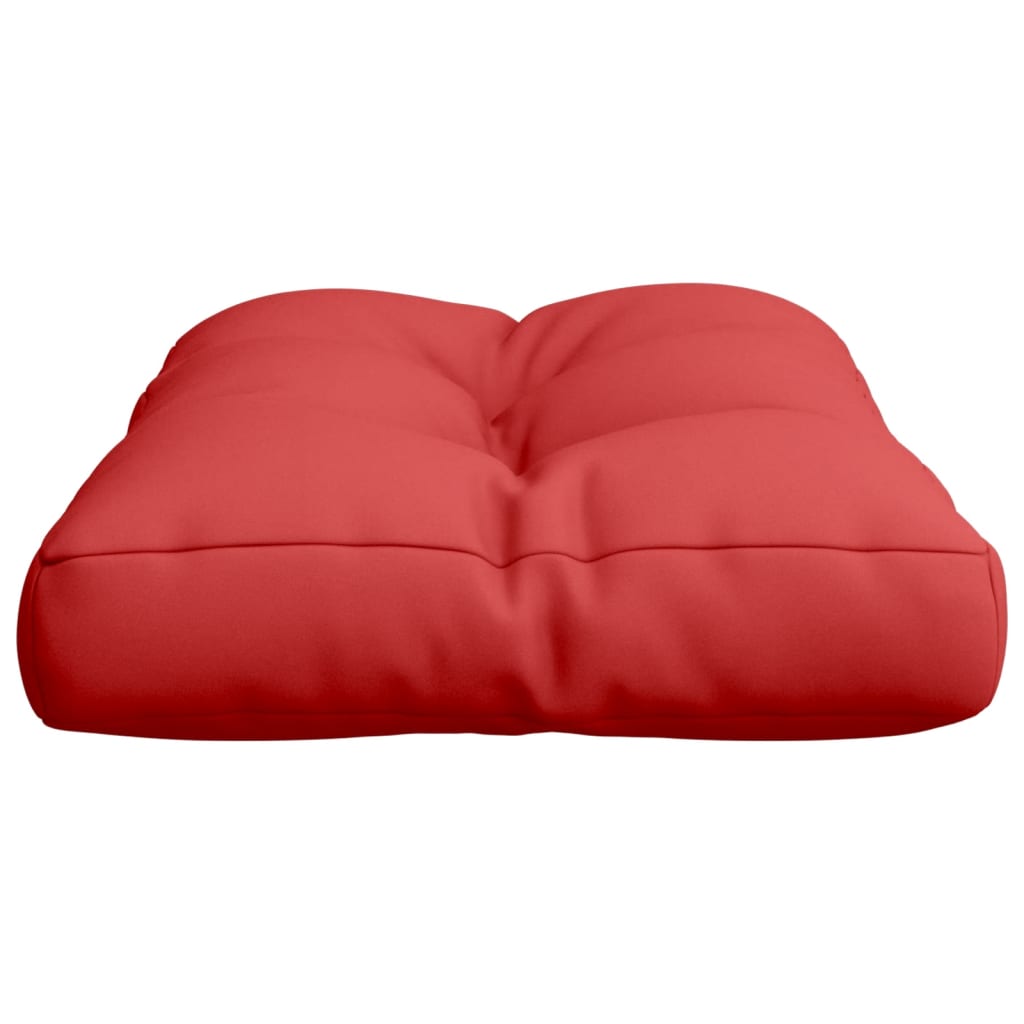Coussin de palette rouge 60x40x12 cm Tissu