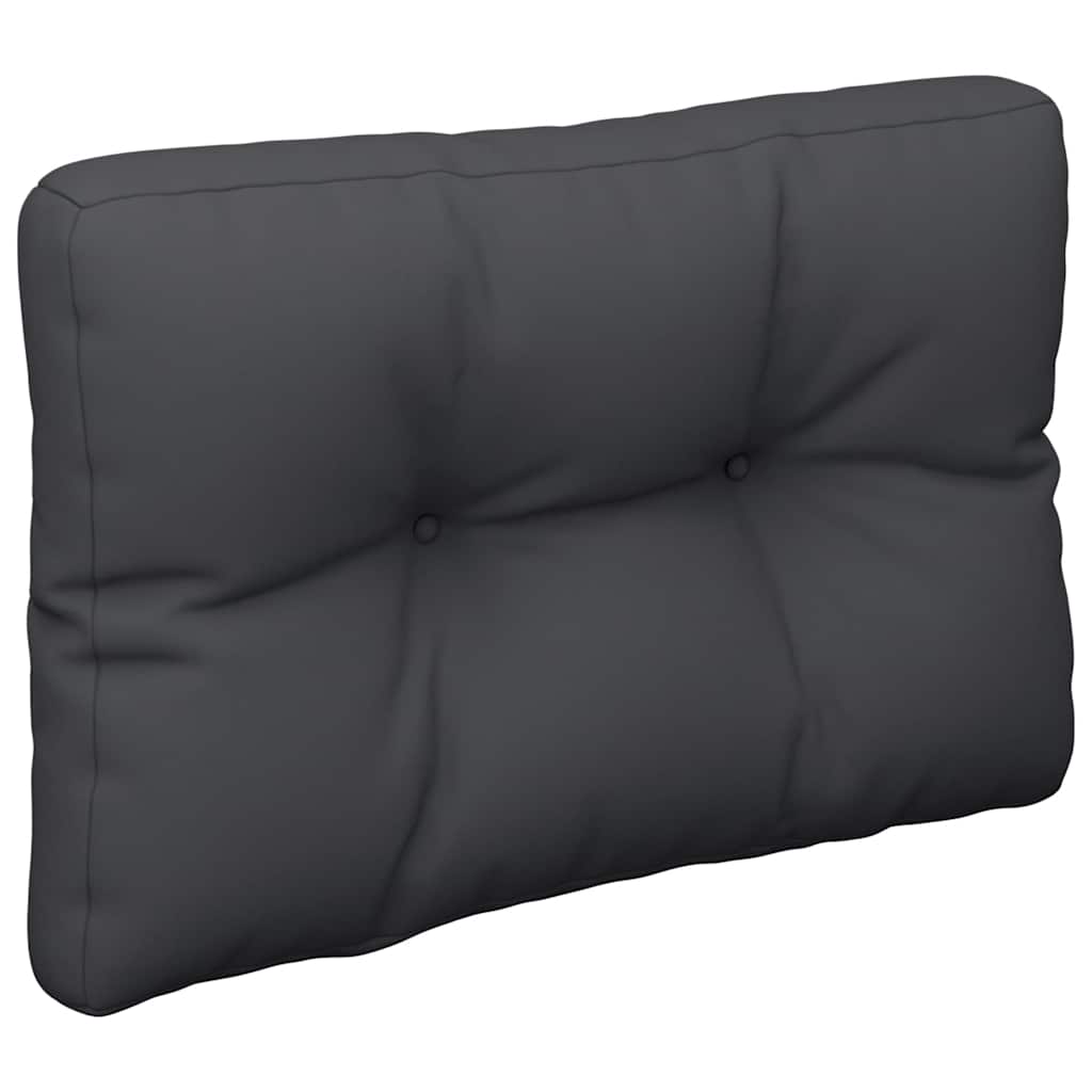 Coussin de palette Noir 60x40x12 cm Tissu