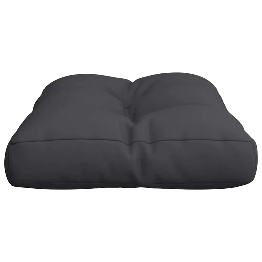 Coussin de palette Noir 60x40x12 cm Tissu