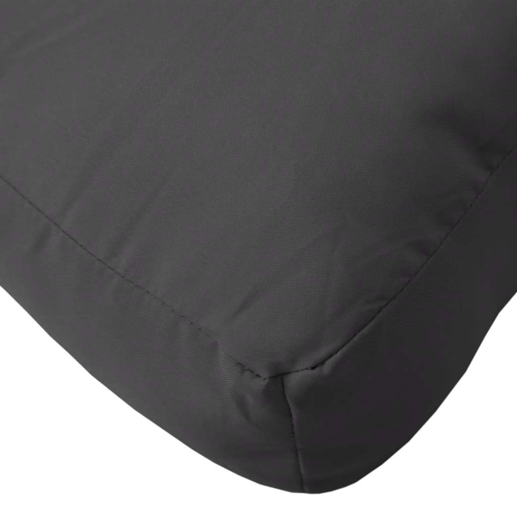 Coussin de palette Noir 60x40x12 cm Tissu