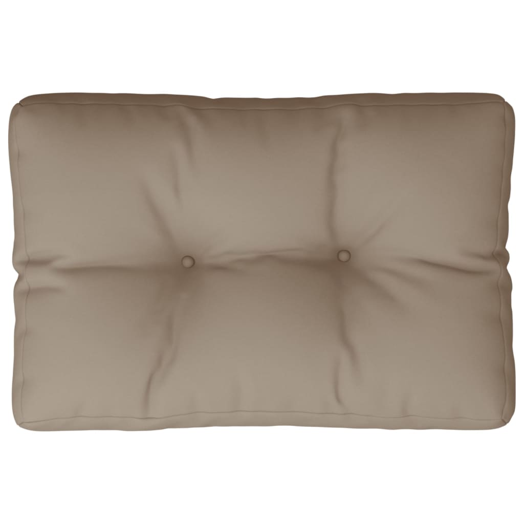 Palettenkissen Taupe 60x40x12 cm Stoff