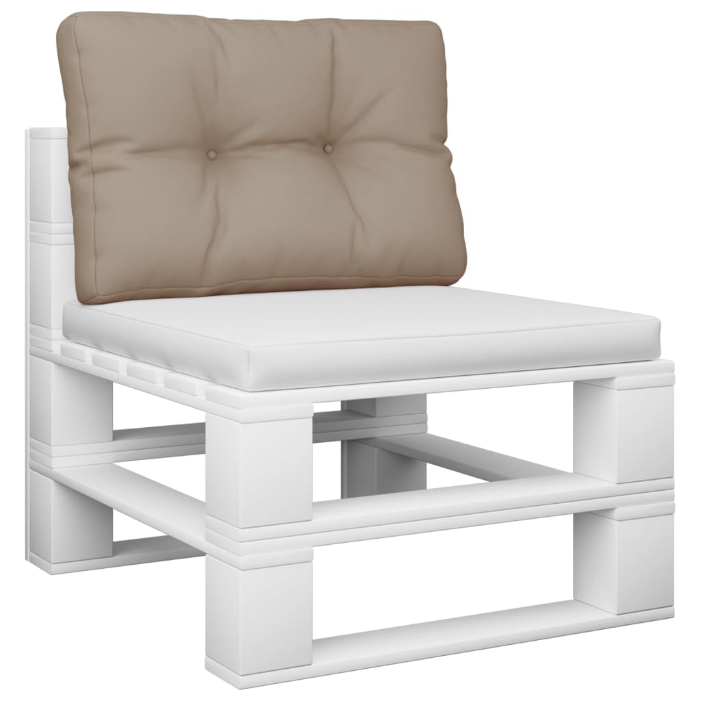 Palettenkissen Taupe 60x40x12 cm Stoff