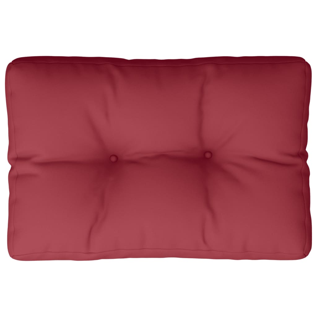 Coussin de palette lie-de-vin 60x40x12 cm tissu