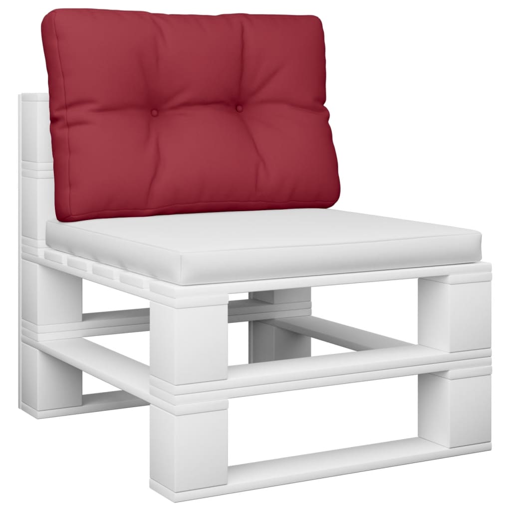Coussin de palette lie-de-vin 60x40x12 cm tissu