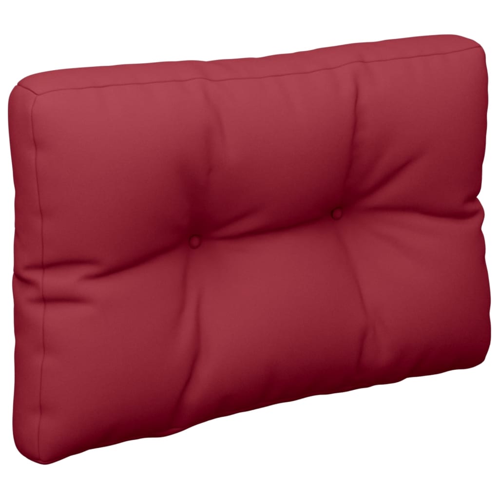 Coussin de palette lie-de-vin 60x40x12 cm tissu