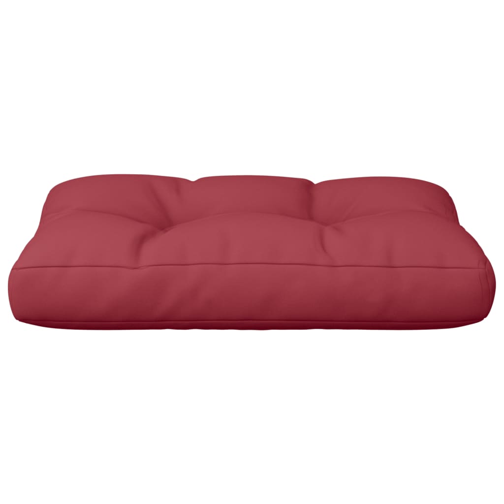 Coussin de palette lie-de-vin 60x40x12 cm tissu