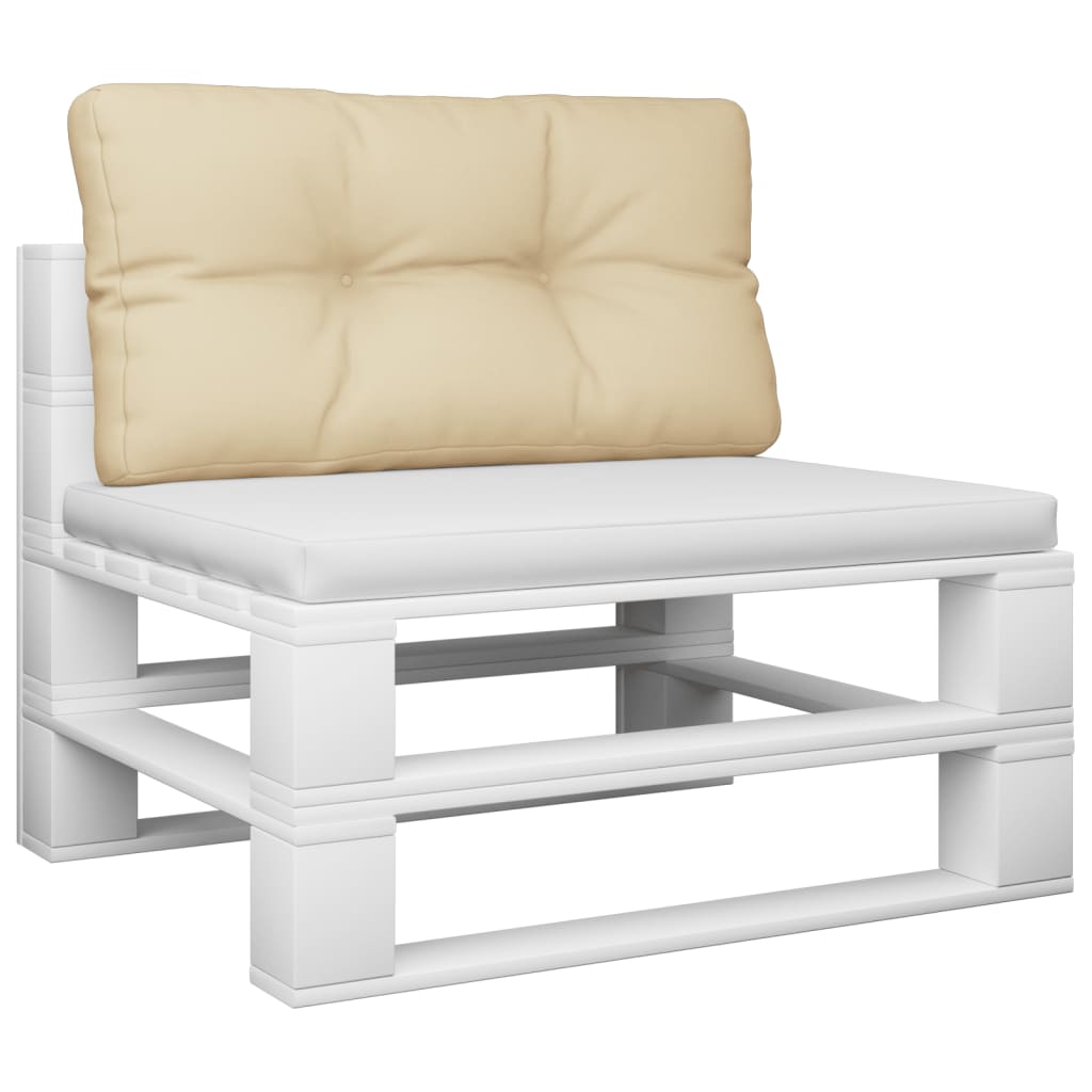 Pallet Cushion Beige 70x40x12 cm Fabric