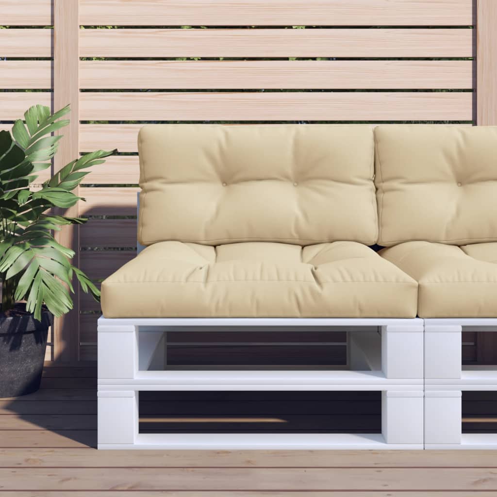Pallet Cushion Beige 70x40x12 cm Fabric