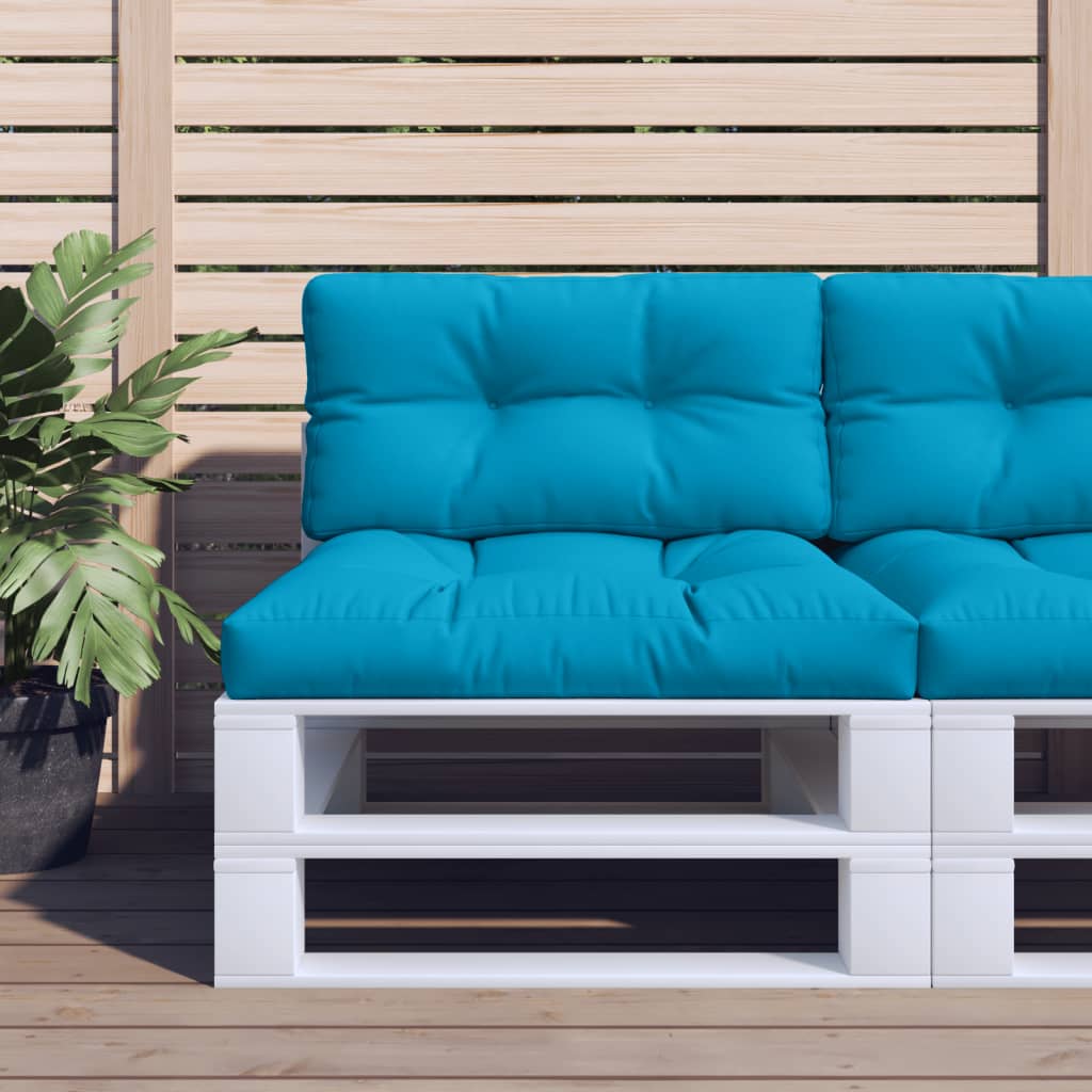 Pale Blue Pallet Cushion 70x40x12 cm Fabric
