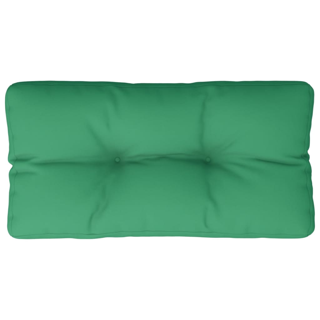 Coussin de palette vert 70x40x12 cm Tissu