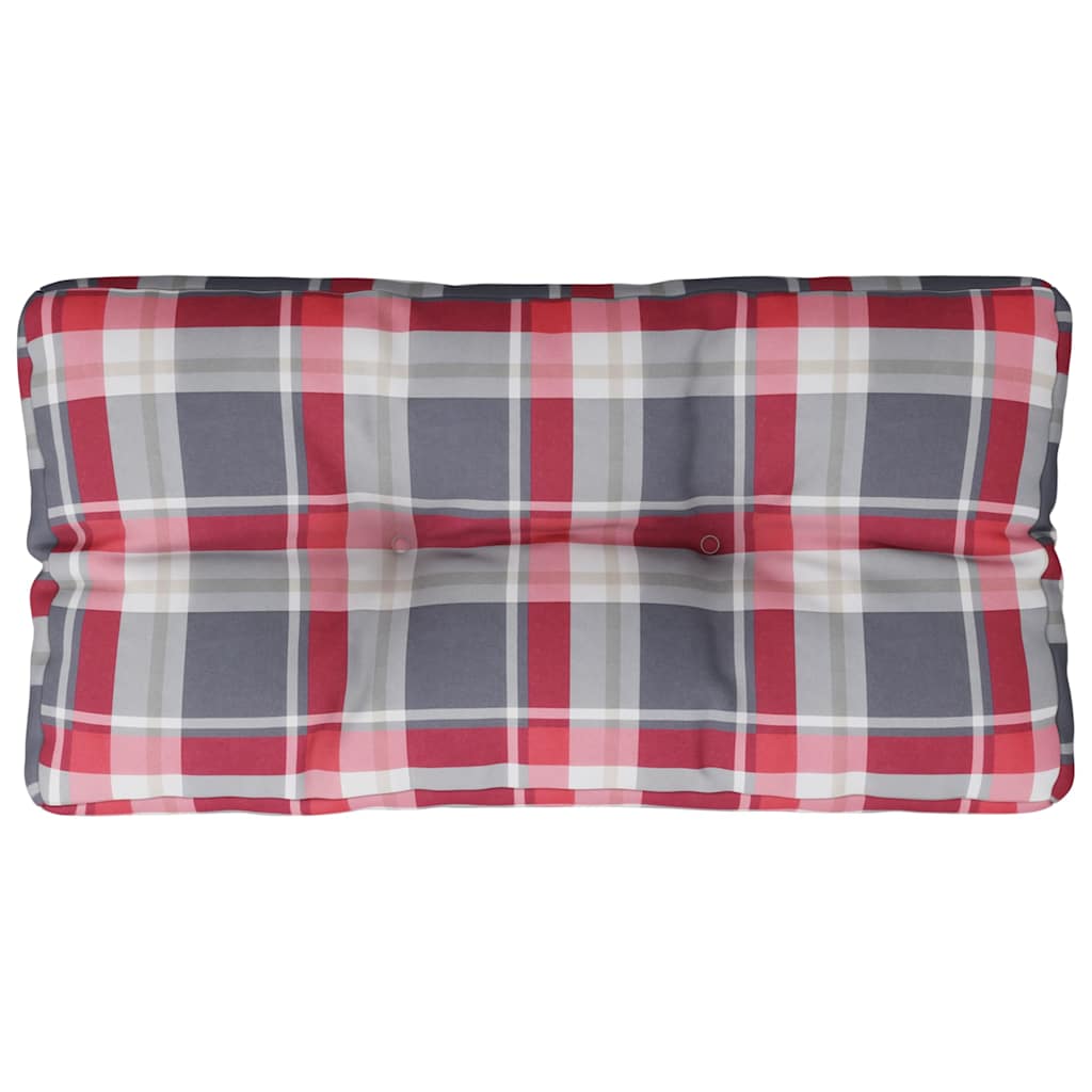 Palettenkissen Rot Karomuster 70x40x12 cm Stoff