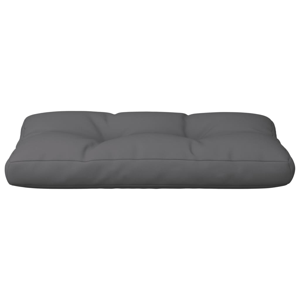 Coussin de palette anthracite 80x40x12 cm tissu