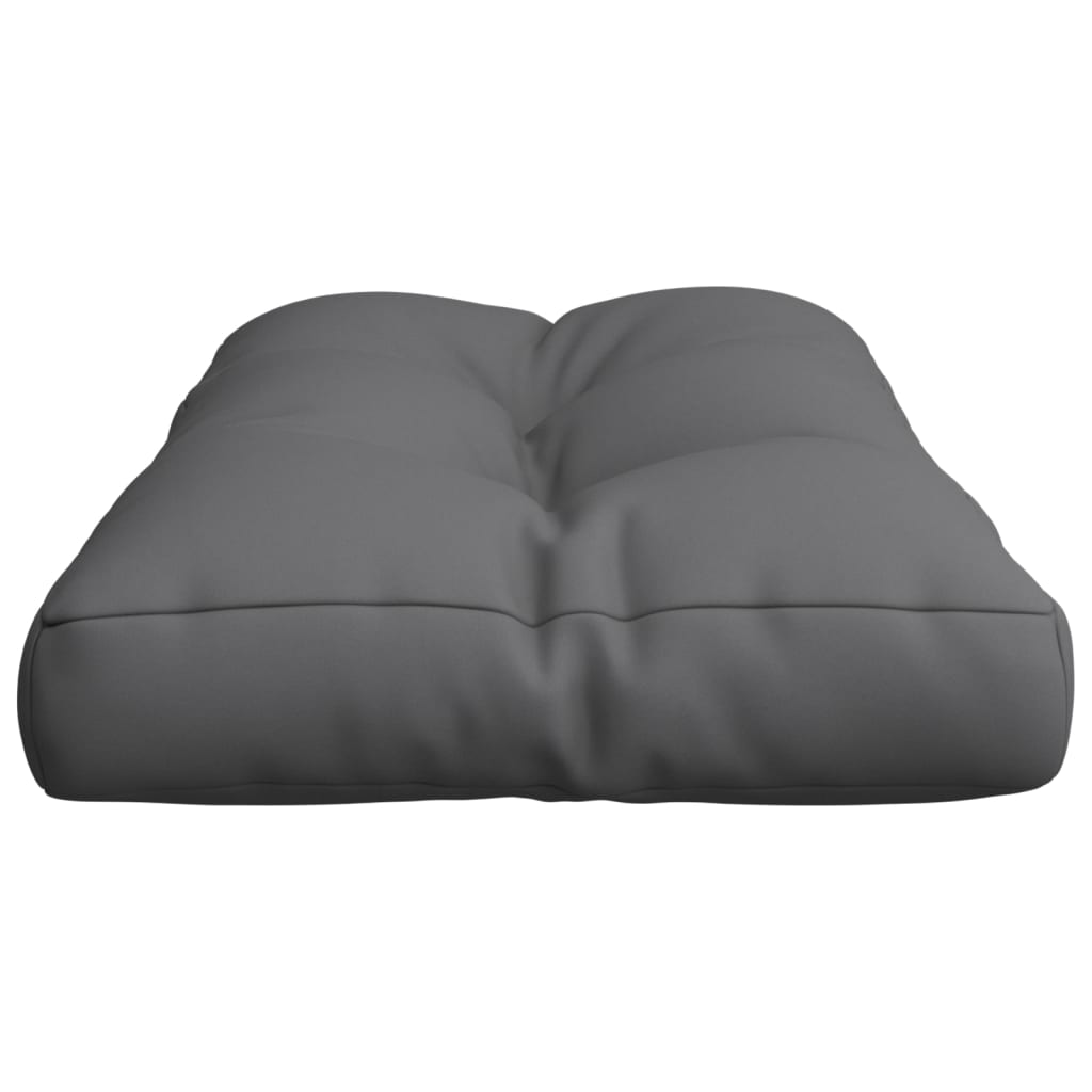 Coussin de palette anthracite 80x40x12 cm tissu
