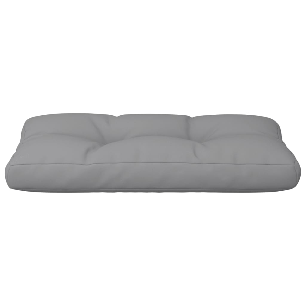 Coussin de palette gris 80x40x12 cm tissu