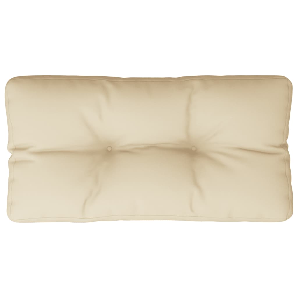 Coussin de palette beige 80x40x12 cm tissu