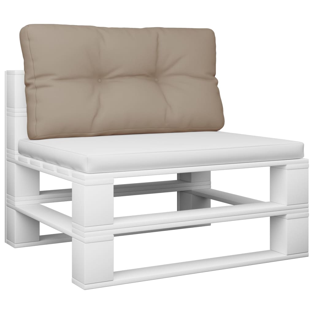 Coussin pour palette Taupe 80x40x12 cm Tissu