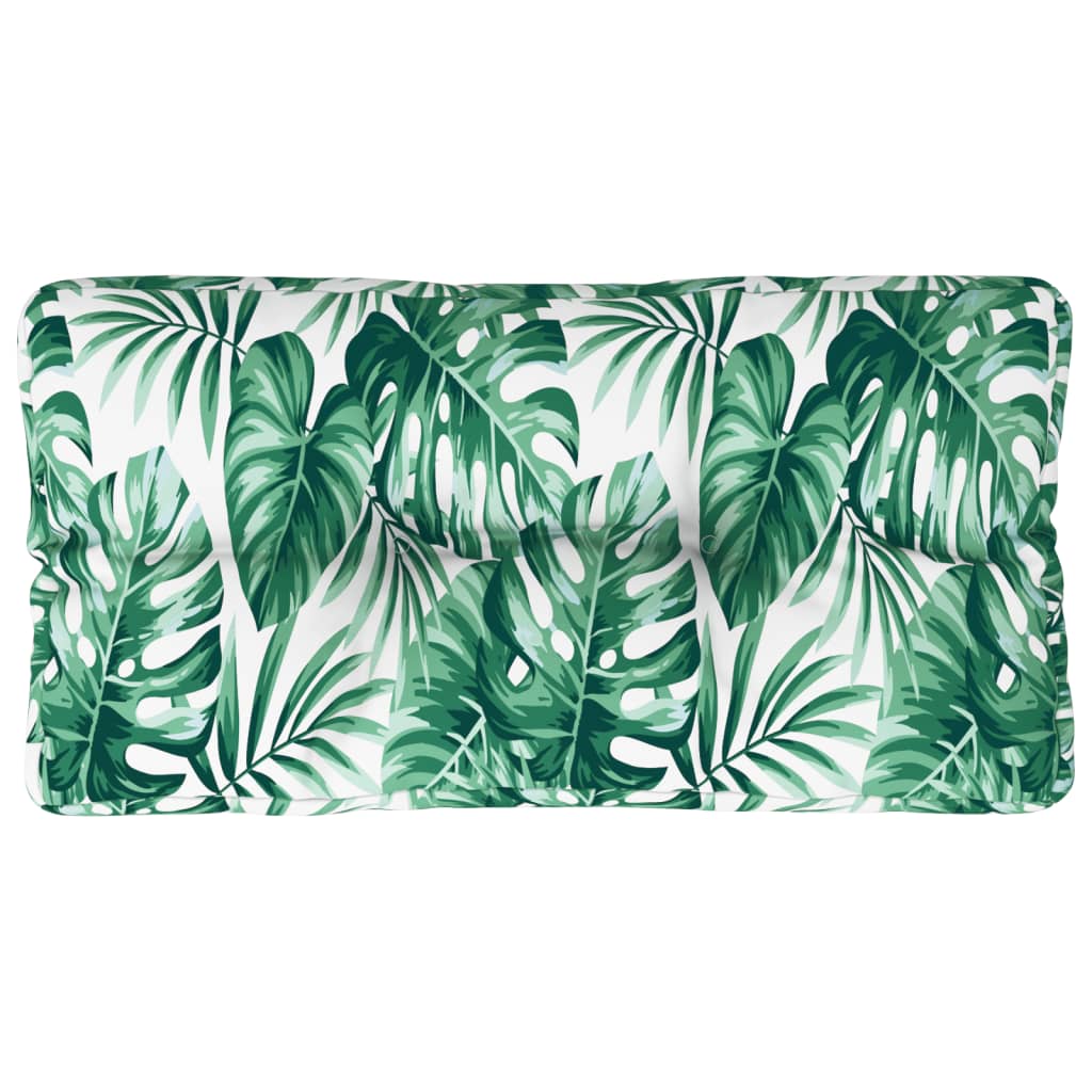 Pallet Cushion Leaf Pattern 80x40x12 cm Fabric