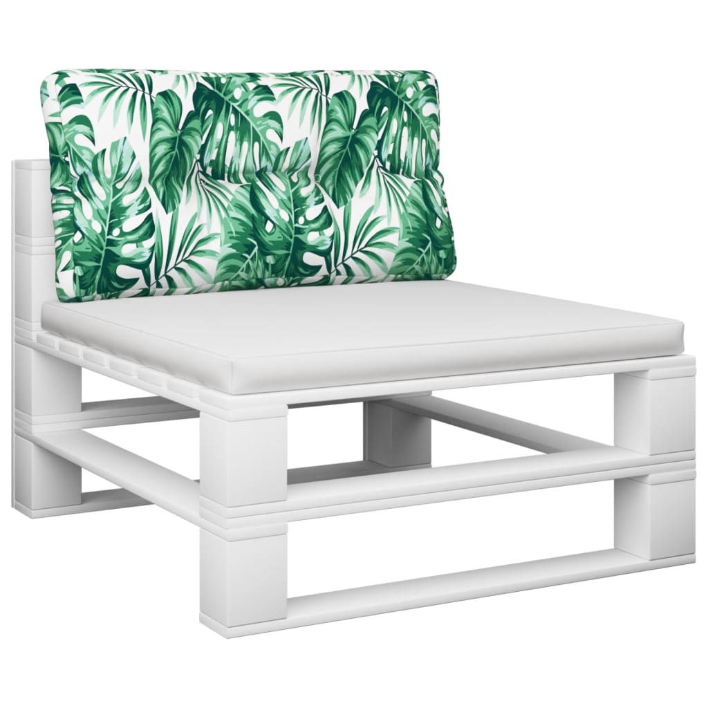 Pallet Cushion Leaf Pattern 80x40x12 cm Fabric