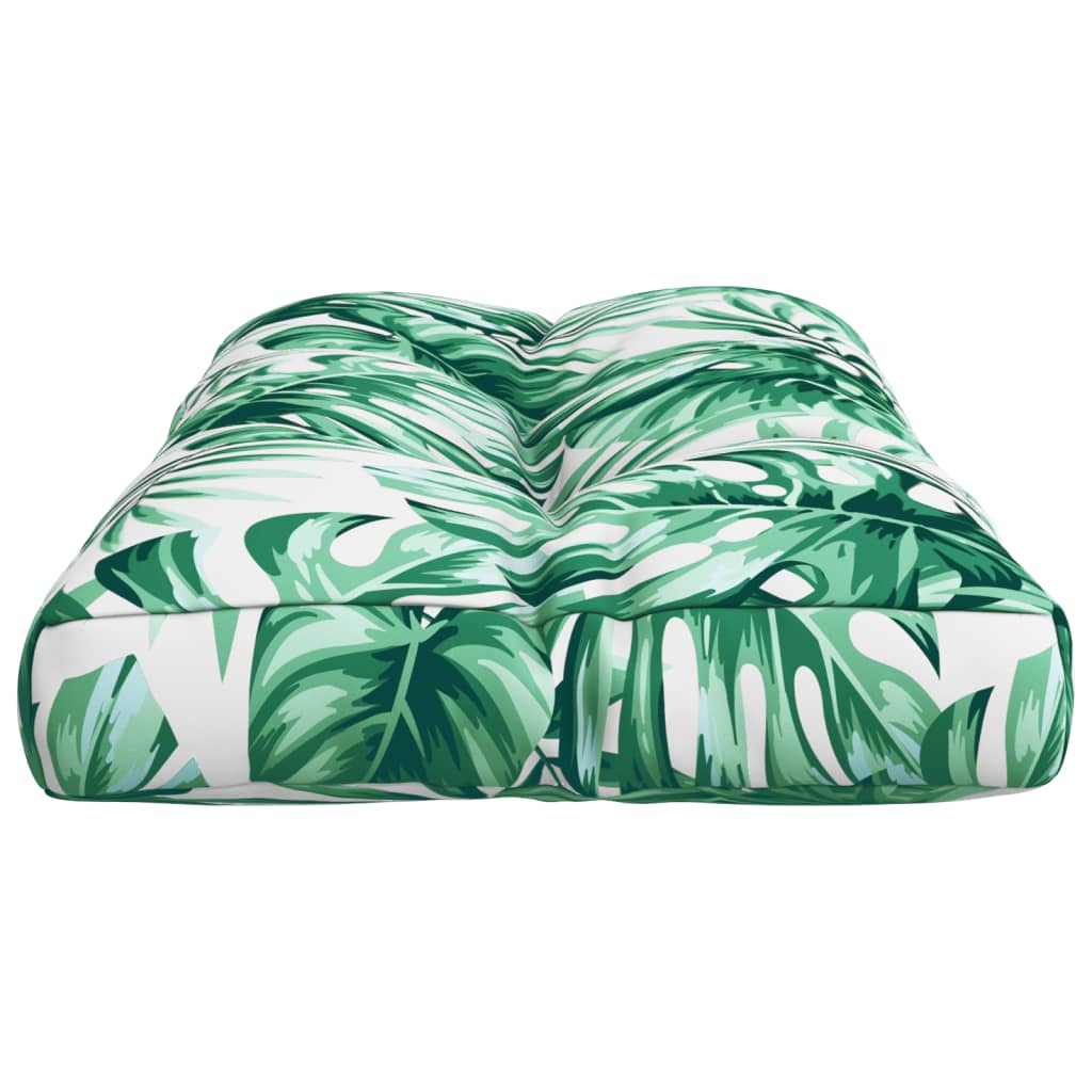 Pallet Cushion Leaf Pattern 80x40x12 cm Fabric