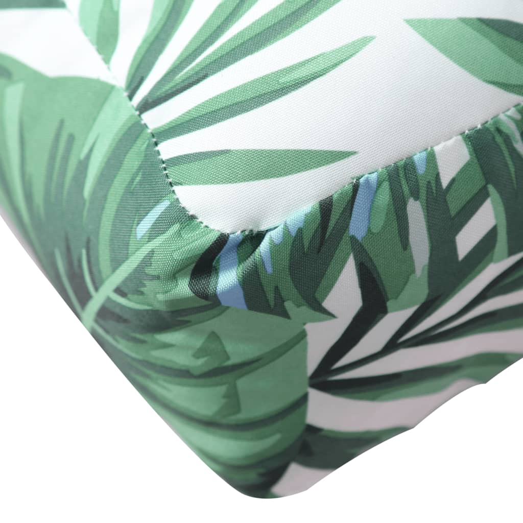 Pallet Cushion Leaf Pattern 80x40x12 cm Fabric